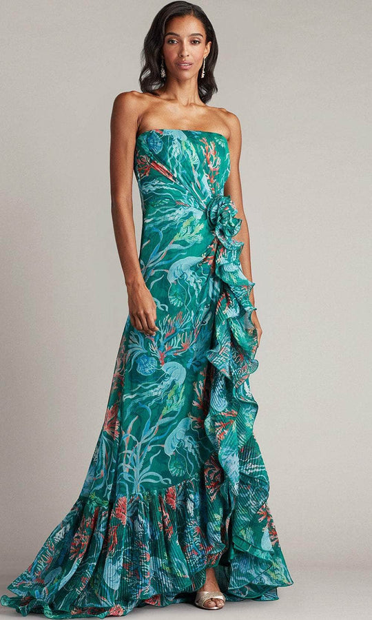 Tadashi Shoji CFM24386L - Strapless Printed Prom Dress