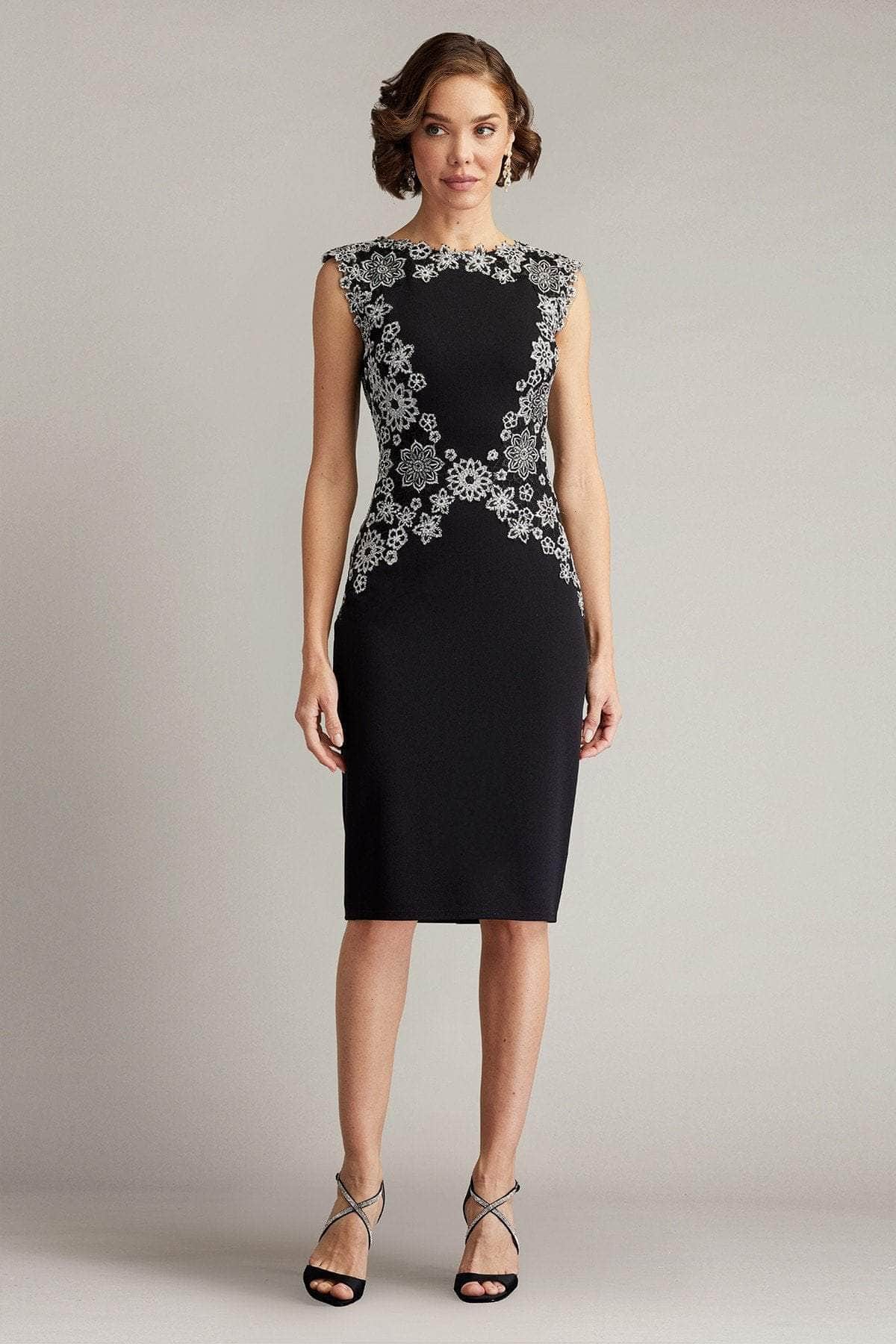 Tadashi Shoji CFX24578MX - Knee Length Embroidery Sheath Dress