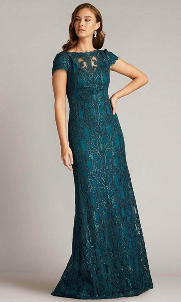 Tadashi Shoji CGX16575L - Long Embroidered Tulle A-Line