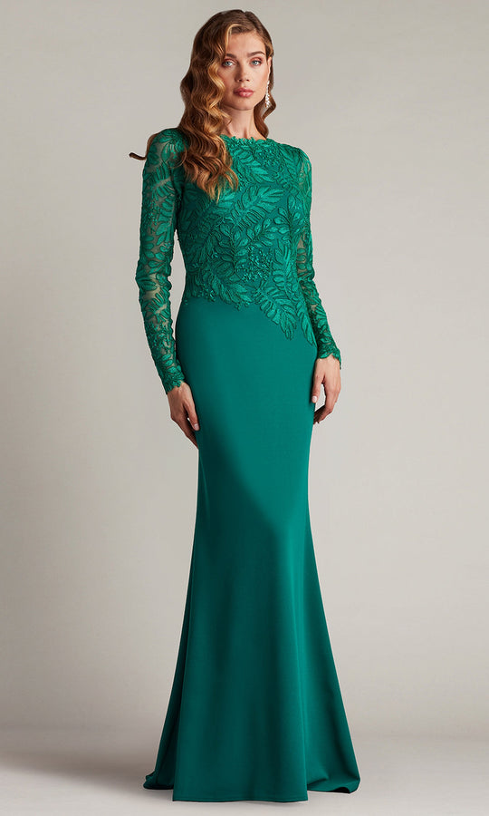 Tadashi Shoji CHU16206LXY - Caliste Embroidered Crepe Evening Gown