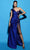 Tarik Deiz 53008 - Beaded One-Sleeve Evening Gown Special Occasion Dress 0 / Royal Blue
