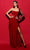 Tarik Deiz 53061 - One Long Sleeve Jersey Evening Dress Special Occasion Dress 0 / Red