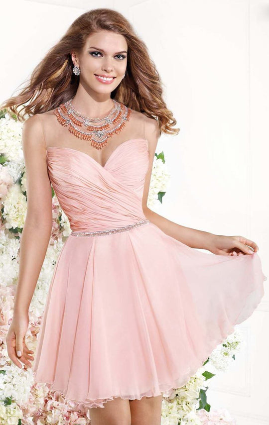 Tarik Ediz - Illusion Jewel A-Line Cocktail Dress 90377