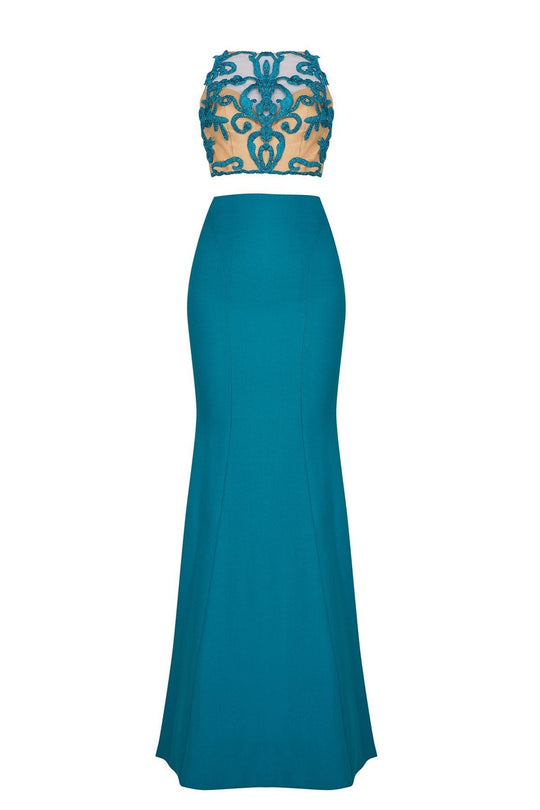 Tarik Ediz - Halter Neck Mermaid Gown 50013