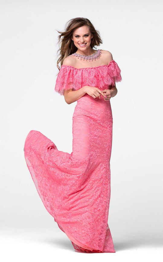 Tarik Ediz - Jewel Neck Sheath Gown 50014