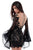 Tarik Ediz 50413 - Illusion Jewel Lace Cocktail Dress Cocktail Dresses 12 / Black