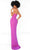 Tarik Ediz 51052 - Straight-Across High Slit Prom Gown Prom Dresses 0 / Orchid Flower