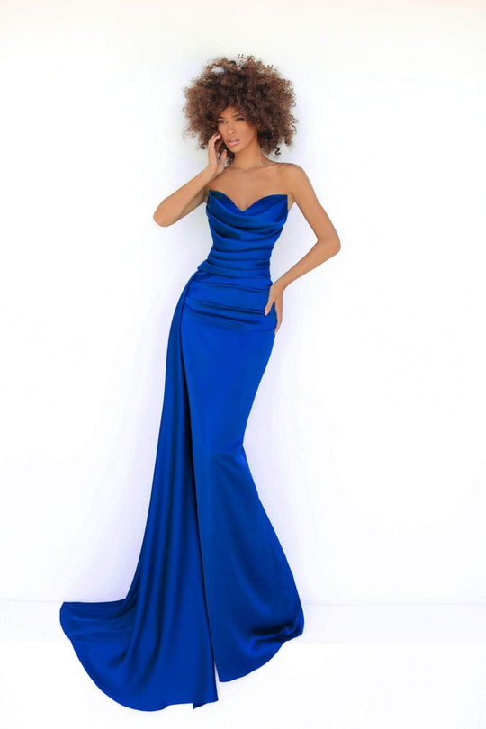 Tarik Ediz - 51144 Draped Cowl Satin Gown