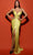 Tarik Ediz 53002 - Twist V-Neck Evening Gown Special Occasion Dress 0 / Yellow