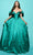 Tarik Ediz 53039 - Off-Shoulder Sweetheart Ballgown Ball Gowns 0 / Lagoon Green