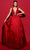 Tarik Ediz 53040 - Beaded Straps Plunging Evening Gown Evening Dresses 0 / Red