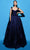Tarik Ediz 53043 - Sweetheart Taffeta Evening Gown Special Occasion Dress 0 / Navy