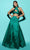 Tarik Ediz 53050 - Cross Halter Cutout Evening Gown Special Occasion Dress 0 / Emerald