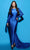 Tarik Ediz 53057 - Scoop Back Godets Evening Gown Evening Dresses 0 / Royal Blue