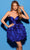Tarik Ediz 53066 - Fish Tail Ruffles Cocktail Dress Special Occasion Dress 0 / Royal Blue