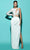 Tarik Ediz 53079 - Asymmetric Cutout Sleeve Gown Evening Dresses 0 / Ivory