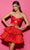 Tarik Ediz 53098 - Double Tier Cocktail Dress Special Occasion Dress 0 / Rose
