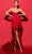 Tarik Ediz 53100 - Sweetheart Ruffled High Low Evening Gown Evening Dresses 0 / Red
