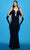 Tarik Ediz 53104 - Sleeveless Plunging Neckline Evening Dress Evening Dresses 0 / Black