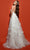 Tarik Ediz 53121 - Plunging Neck Floral Embellished Prom Gown Prom Dresses