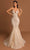 Tarik Ediz 53149 - Beaded Mermaid Prom Gown Prom Dresses 0 / Vanilla