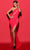 Tarik Ediz 53159 - Beaded Cutout Evening Gown Special Occasion Dress 0 / Berry Red