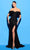 Tarik Ediz 53227 - Corset High Slit Evening Dress Special Occasion Dress 0 / Black