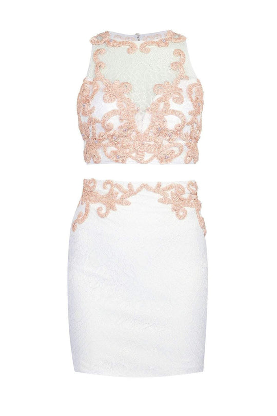 Tarik Ediz - Halter Neck Sheath Dress 90443