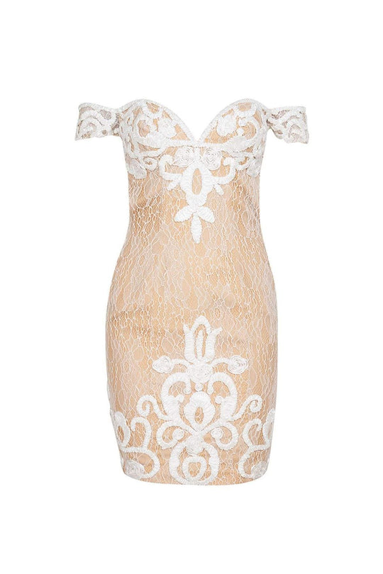 Tarik Ediz - Off Shoulder Short Dress 90455