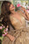 Tarik Ediz 93943 - Plunging V-Neck Glitter Evening Dress Evening Dresses 6 / Ivory
