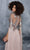 Tarik Ediz 96038 - Cape Sleeve A-Line Evening Gown Evening Dresses 12 / Powder
