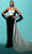 Tarik Ediz 98403 - Strapless Back Slit Evening Gown Special Occasion Dress 0 / Black/Ivory