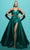 Tarik Ediz 98406 - Embroidered Sleeveless A-line Gown Prom Dresses 0 / Emerald