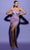 Tarik Ediz 98417 - Deep V-Neck Glitter Evening Gown Evening Dresses 0 / Lilac