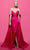 Tarik Ediz 98424 - Jeweled Back Evening Gown Special Occasion Dress 0 / Fuchsia