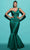 Tarik Ediz 98431 - One Shoulder Ruched Evening Gown Special Occasion Dress 0 / Emerald