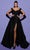 Tarik Ediz 98432 - Weaved Overskirt Evening Gown Special Occasion Dress 0 / Black