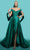 Tarik Ediz 98432 - Weaved Overskirt Evening Gown Special Occasion Dress 0 / Emerald