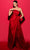 Tarik Ediz 98433 - Strapless Pleated Bodice Evening Gown Evening Dresses 0 / Red