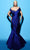 Tarik Ediz 98439 - Ruched Off Shoulder Evening Gown Special Occasion Dress 0 / Royal Blue