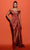 Tarik Ediz 98440 - Off Shoulder Taffeta Evening Gown Special Occasion Dress 0 / Sunset