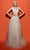 Tarik Ediz 98444 - Floral Applique Illusion A-line Gown Evening Dresses 0 / Ice Pink