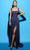 Tarik Ediz 98451 - Square Ruched Jersey Evening Gown Special Occasion Dress 0 / Bijou Blue