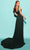 Tarik Ediz 98451 - Square Ruched Jersey Evening Gown Special Occasion Dress