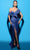 Tarik Ediz 98462 - Off Shoulder Wrap Skirt Evening Gown Evening Dresses 0 / Bijou Blue