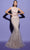 Tarik Ediz 98470 - Floral Illusion Mermaid Gown Evening Dresses 0 / Ice Pink