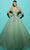 Tarik Ediz 98472 - Off-Shoulder Glitter Tulle Prom Gown Prom Dresses 0 / Vanilla