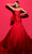Tarik Ediz 98508 - Bow Trumpet Evening Gown Special Occasion Dress 0 / Red