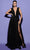 Tarik Ediz 98516 - Beaded Crisscross Back A-Line Evening Gown Special Occasion Dress 0 / Black