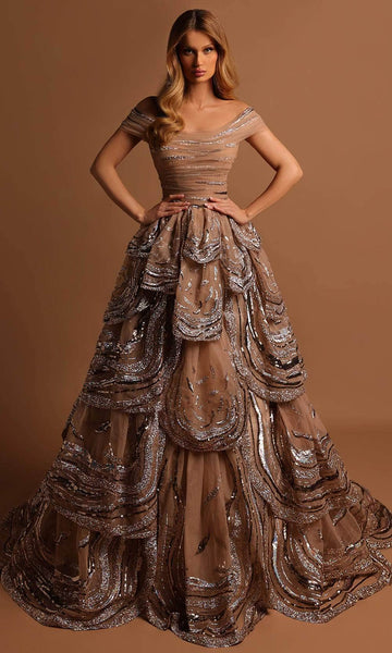 tarik ediz gold dress Tarik Ediz 55082